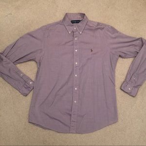 Polo Ralph Lauren Long Sleeve Button Down Purple Shirt size 16 1/2 42